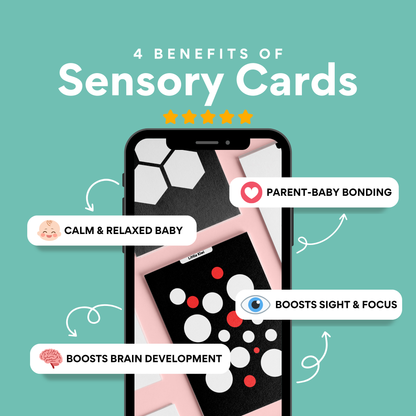 Premium Baby Sensory Cards – 20 Double-Sided High-contrast Cards for Newborn Visual Development